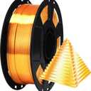 Silk Gold PLA Filament, 1kg 2.2lbs 1.75mm 3D Printing Material, Widely Support for FDM 3D Printer, Pack with Extra Filament Sample by BBLIFE