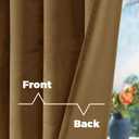 BGment Bronze Brown Velvet Curtains for Bedroom, Room Darkening Thermal Insulated Curtains Noise Reduce Back Tab and Rod Pocket Window Panels for Living Room, Set of 2 Panels, 52 x 90 Inch