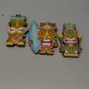 Blulu 3 Pcs Tiki Party Decor Hawaiian Luau Party Decorations Tropical Aloha Wooden Bar Table Sign Colorful Farmhouse Tiki Centerpieces for Table Summer Welcome Housewarming(Classic,5.11 Inch)