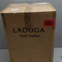 Laduga Softside Expandable Luggage with Large Steel Wheels Carry-On Luggage Suicase (Black, 21-Inch)