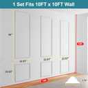 Precut Wall Molding Kit - Set of 12 Frames Paintable Wainscoting Panels Ready-to-Assemble Accent Wall Kit, Modern Molding Trim Decor for Living Room Bedroom Hallway Kitchen Island