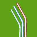 10 x Amazon Basics Disposable Striped Plastic Flex Straws, 7.5" Long, Assorted Colors, 100 Count, Large Pack