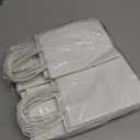 qiqee 50-Packs White Paper Gift Bags with Handles Bulk 4.5"x2.5"x6" Mini Size Party Favor Bags Multiple Uses