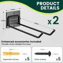 Garden Tool Organizer Rack, Wall Mount Garage Tool Organizer Storage Hook for Yard Shed, Metal [Garage Garden Tool Hanger for Lawn Organizer Holds Shovel,Rakes,Brooms,Hoses 2 Pack