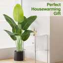 Lifelike Bird of Paradise Artificial Plant 4ft Faux Banana Leaf Tree with 9 Trunks for Home Decor - Perfect Indoor Silk Floor Plant for Living Room, Office, and Bedroom Ambiance Enhancement