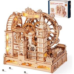 ROKR 3D Wooden Puzzles for Adults,Marble Travel London,431Piece 3D Puzzles,Marble Run Gift for Adults