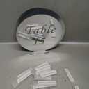 Acrylic Wedding Table Numbers 1-15 with Stands,6 Inch Round silver table numbers Signs, Perfect for Wedding, Reception, Centerpiece Decoration, Event, Party (White)