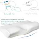 EPABO Contour Memory Foam Pillow Orthopedic Sleeping Pillows, Ergonomic Cervical Pillow for Neck Pain - for Side Sleepers, Back and Stomach Sleepers, Free Pillowcase Included (Firm & Queen)
