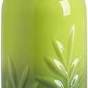 Sweejar Large Ceramic Olive Oil Dispenser Bottle, 24 Oz Relief Opaque Oil Cruet Protects Oil To Reduce Oxidation, Storage Vinegar, Soy Sauce, Coffee Syrup, Liquids, Set of 1 (Gradient Green)