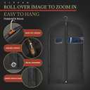 10 Pack 40-inch Garment Bags for Travel, Garment Bags for Hanging Clothes with Zipper and Visible Transparent WindowBlack
