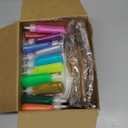 Thyle 6 Pcs DIY Wooden Christmas Gingerbread House Paints Kit, Unfinished Paint and Sip Kit Wooden 3D Holiday House for Adult Craft with Glitter Glue Paint Pen for Christmas Girl Night Art Favor Decor