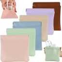 6 Pcs Small Pouches For Purse, Snap Closure Leather Organizer Pouch, 6 Color Purse Organizer Pouches, Small Leather Pouch For Cosmetics, Keys, Coins, Travel & Daily Use