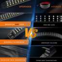 60 Inch Tailgate Light Bar, Aluminum Frame Triple Row LED Tailgate Light Strip for Truck, Pickup,Trailer with Full Function Red Brake White Reverse Amber Turn Signal Double Flash Light