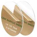 2 Pieces 1/4" Round Plexiglass Sheet, 9 Inch Diameter Clear Acrylic Circle, Round Cake Disk Acrylic Sheet, Plexiglass Table Top, Acrylic Backdrop