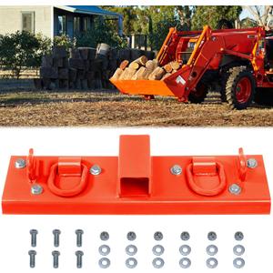 JY PERFORMANCE Tractor Grab Hooks Compact Tractor Bucket Hooks Bolt On Compatible with Kubota Tractor, Orange