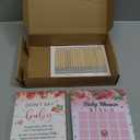 Patelai 321 Pcs Strawberry Baby Shower Game Supplies for Girl 5 Set Include 50 Activity Cards 20 Pencils 1 Don't Say Baby Sign 50 Clothespins for Price Is Right Prediction Bingo Game Party Decor