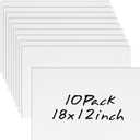 10 Pack 18'' x 12'' White Corrugated Plastic Sign Blank Board Double Sided for Garage Sale, Rent, Birthday Party, Guidepost Decorations