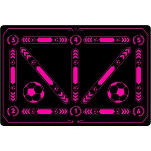 Girls Soccer Training Mat Pink, Soccer Footstep Practicing Soccer Skills Training Equipment with Storage Bag, 35"L x 23.4"W x 0.15"Th