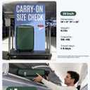 Kono 20in Carry On luggage with Expandable Layer Lightweight ABS+PC Green