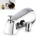 All Metal Tub Spout with Diverter Chrome, Fits Threaded 1/2" or 3/4" IPS, Tub Faucet with Shower Diverter