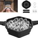 Ice Shower Kit for Muscle Recovery, Portable Quick Ice Bath Tub Mini, Foldable Silicone Ice Shower Bath Bucket for Cold Shower Therapy Black