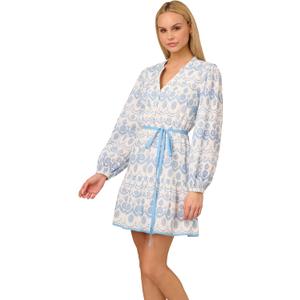 Adrianna Papell Women's Flounce Hem Short Dress (Blue)