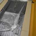 Winsome Cade Set of 2 Foldable Snack Tables, Oversized, for Living Room, 25", No Assembly, Coffee