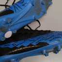 DREAM PAIRS Men's Soccer Cleats Lightweight Football Cleats Professional Training High-top Soccer Shoes (11.5, Black/Royal Blue)