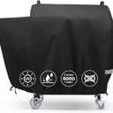 Grill Cover for Rec Tec RT-590, Recteq Deck Boss 590/800 Wood Pellet Grill - Heavy Duty Waterproof Fade Resistant Outdoor Smoker Cover with Elastic Drawstring for Rectec RT-590 Grill Accessories (Black)