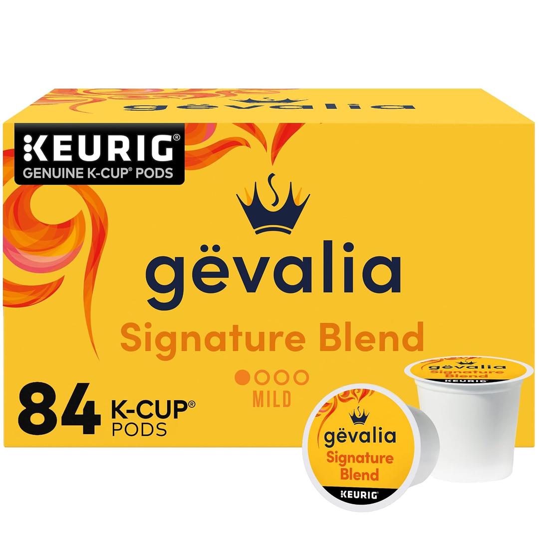 Gevalia Signature Blend Mild Light Roast K-Cup Coffee Pods, 84 ct Box (EXP 02/23/26)