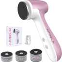 APRELM Rechargeable Electric Foot Callus Remover with 3-Sizes 120Pcs Sandpaper Discs, Professional 1000RPM 3-Speed Control Electric Foot File (E7 Pink)