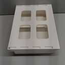 Veemoon 1pc Hidden Drawer Storage Box Under Table Elegant White Organizer for Home Office Under Desk Storage Case for Pens Cables Papers