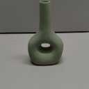Ceramic Decorative Vase with Hallow Ring Design  Stoneware Decorative Vases for Home Decor  Minimalist Centerpiece Flower Vases for Living Room, Bedroom & Office  9", Green
