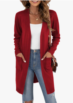 VIISHOW Women's Classic Cardigans Long Sleeve Open Front Casual Knit Cardigan Sweaters Coat Soft Outwear, Size Small