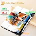 Mektron Case for iPad (A16) 11th Generation 11-inch 2025 Fit iPad 10th Gen 10.9 inch 2022, Tablet Cover with Trifold Stand + Pencil Holder + Auto Wake/Sleep + TPU Back Cover, Cute Giraffe