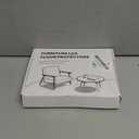 Ansible 24 Pcs Chair Leg Floor Protectors Square, Silicone Felt Furniture Leg Pads Caps Covers for Hardwood Floors (Fit: 3/4" to 1-1/16") (Clear)