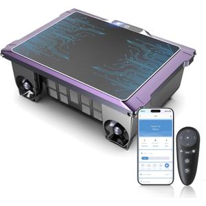 Solar Pool Skimmer Robot with App & Remote, 24/7 Automatic Surface Cleaner