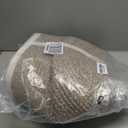 Blanket Basket - Woven Round Rope Storage Basket (16"Wx14"H) for Blankets & Throws, Small Laundry & Toy Organizer, Decorative Living Room & Bedroom Cotton Basket - White & Brown