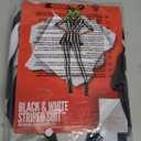 Morph Womens Black And White Striped Suit , Halloween Costumes For Womens Halloween Costume Small