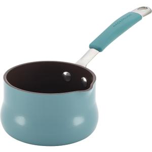 Rachael Ray Cucina Nonstick Butter Warmer, Hard Porcelain Enamel Aluminum, 0.75-Quart, Agave Blue - 16346