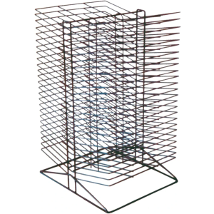 Sax All-Steel Double Sided Wire Drying Rack, 50 Shelves, 17 x 20 x 30 Inches, Steel, Black - 216782