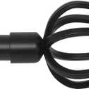 KNOBWELL Black Curtain Rod for Bedroom, Adjustable Long Curtain Rod Black 42-120 Inch, Farmhouse Curtain Rods for 24"-85" Windows, 3/4" Diameter