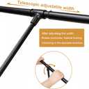 Pull Down Closet Rod for Hanging Clothes, Wardrobe Lift Rail Aluminum Alloy Organizer, Side Mounted Closet Rod for Kitchen Bedroom High Cabinets, 66 lbs Load Capacity (Black, 33.4"-45.3")