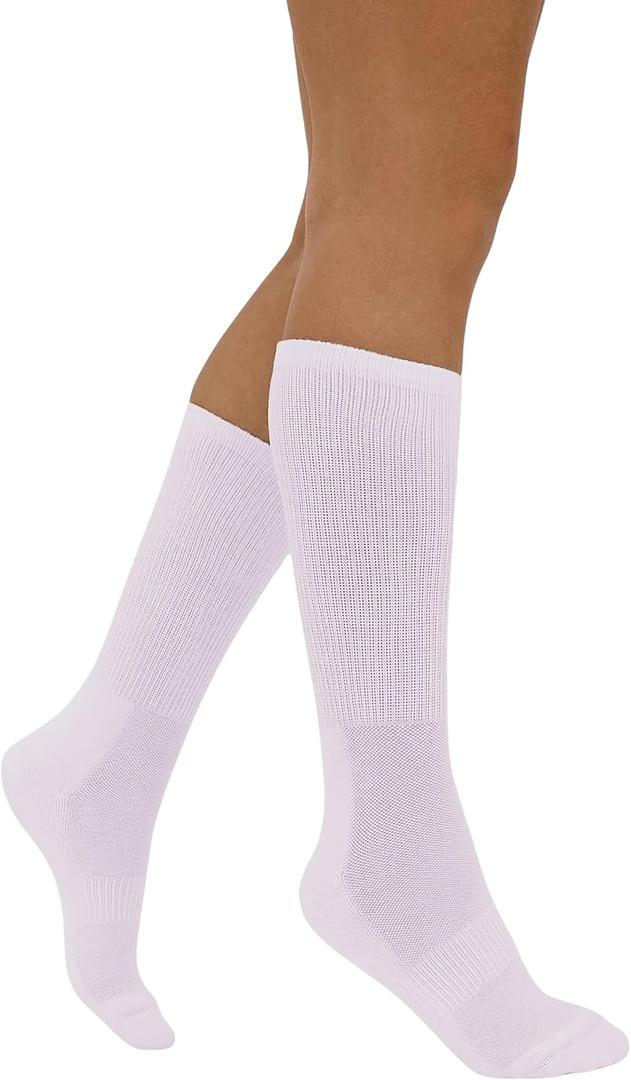 Organic Basics Unisex Core Tennis Crew Socks 3-Pack (4-6, Soft Lilac)