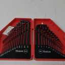 EFFICERE 30-Piece Premium Hex Key Allen Wrench Set, SAE and Metric Assortment, L Shape, Chrome Vanadium Steel, Precise and Chamfered Tips | SAE 0.028-3/8 inch, Metric 0.7-10 mm | In Storage Case