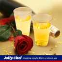 JOLLY CHEF 12 oz Clear Plastic Cups, 100 Pack Heavy-duty Party Glasses, Disposable Plastic Cups for Halloween,Thanksgiving Day, Christmas Party