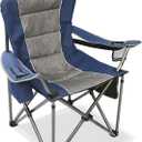 Camping Chairs for Adults,High Back Folding Camp Chair with Cup Holder and Cooler Bag,Heavy Duty Outdoor Lawn Chairs,Perfect for Camping,Hiking,Picnics,and Beach Trips,Blue