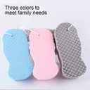3Pcs Magic Exfoliating Bath Sponge,3D Super Soft Exfoliating Bath Sponge,Remover Dead Skin for Adults Children and Pregnant Women,Reusable(Blue+Pink+Gray)