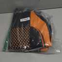 Ziciner Car Seat Bottom Cover Pad, 24.4"×21.7" Leather Vehicle Seat Protector Mat with Pocket, Auto Front Seat Button Cushion Pad, Universal Interior Decor Car Accessories (Knitting, Black+Orange)