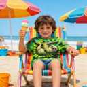 Kids Tie Dye Shirt Size 4-14 T-Shirt for Boys Girls Short Sleeve Tees (L)